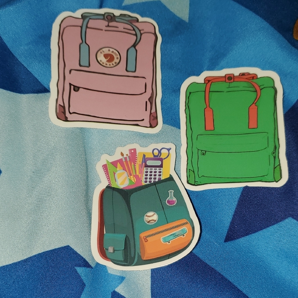 🌈FREE W/BUNDLE🌈 Set Of 3 Colorful Backpack Stickers